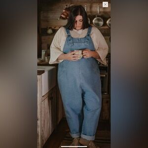 NWOT The simple folk THE OVERSIZED DENIM DUNGAREE - WOMEN'S